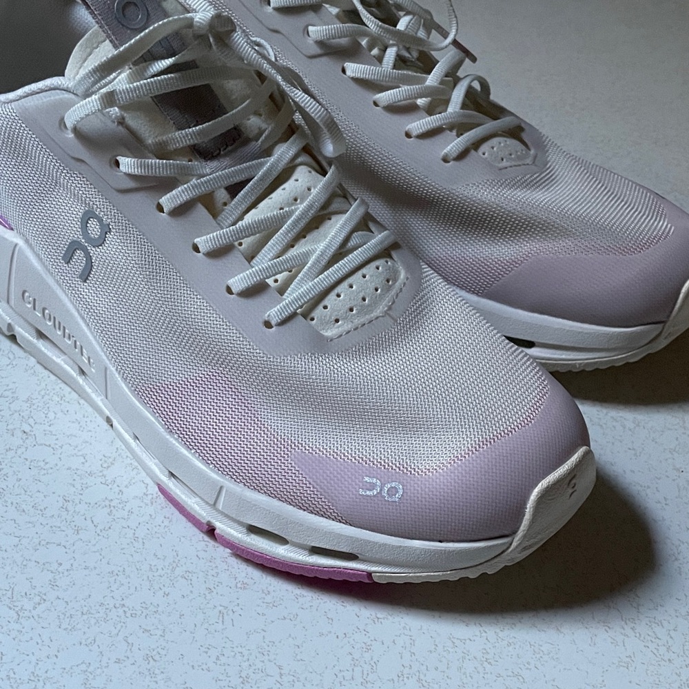 On Running Women's CLOUDNOVA FORM 2 White and Purple Sneakers - Picture 7 of 10